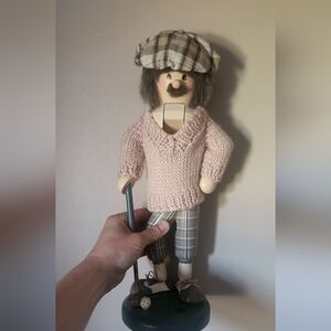 1997 ZIM'S Nutcracker Golfing Grandpa Golfer 14" Tall Limited Edition #3613/7500